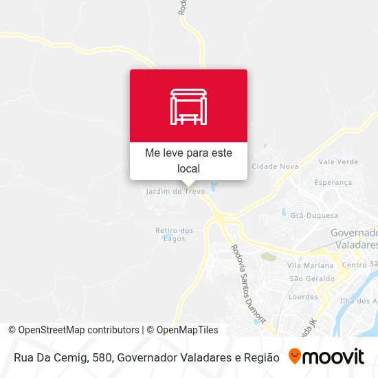 Rua Da Cemig, 580 mapa