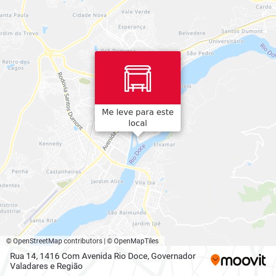 Rua 14, 1416 Com Avenida Rio Doce mapa