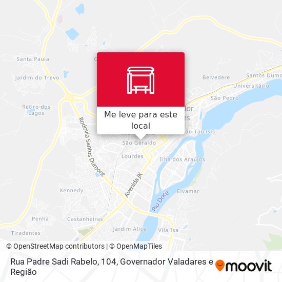 Rua Padre Sadi Rabelo, 104 mapa