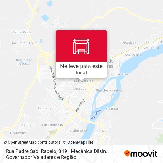 Rua Padre Sadi Rabelo, 349 | Mecânica Dilsin mapa