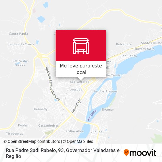 Rua Padre Sadi Rabelo, 93 mapa