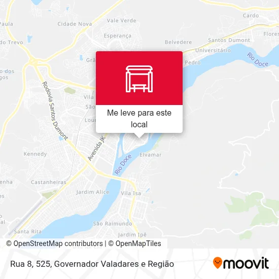 Rua 8, 525 mapa