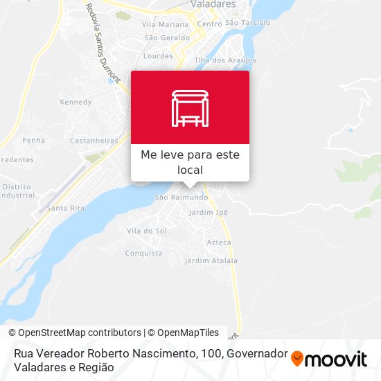 Rua Vereador Roberto Nascimento, 100 mapa