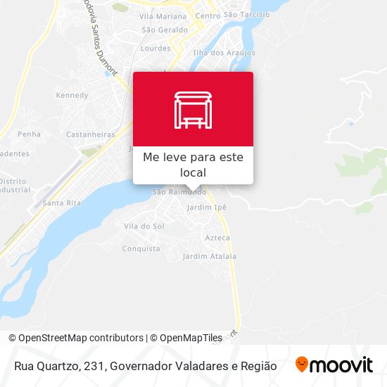 Rua Quartzo, 231 mapa