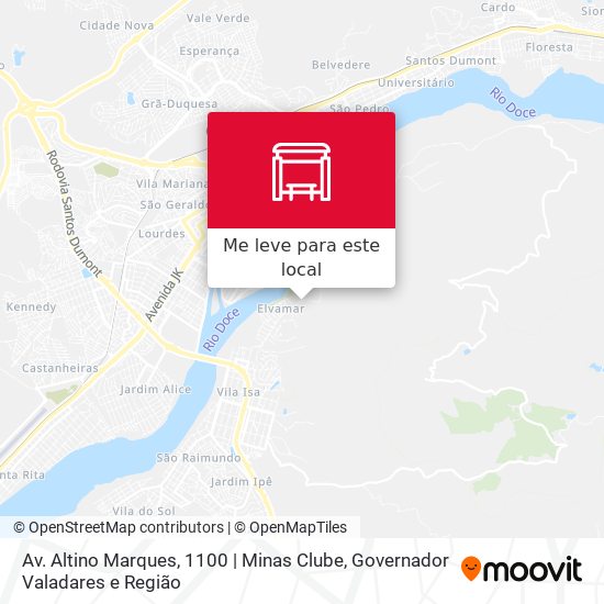 Av. Altino Marques, 1100 | Minas Clube mapa