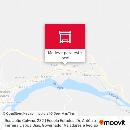 Rua João Calvino, 282 | Escola Estadual Dr. Antônio Ferreira Lisboa Dias mapa