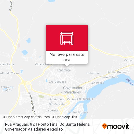 Rua Araguari, 92 | Ponto Final Do Santa Helena mapa