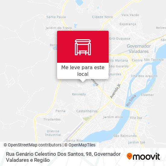 Rua Genário Celestino Dos Santos, 98 mapa