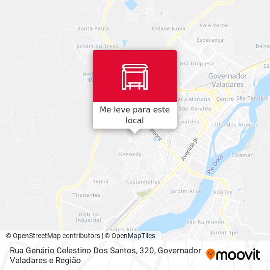 Rua Genário Celestino Dos Santos, 320 mapa