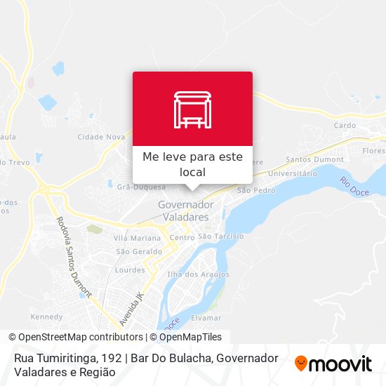 Rua Tumiritinga, 192 | Bar Do Bulacha mapa