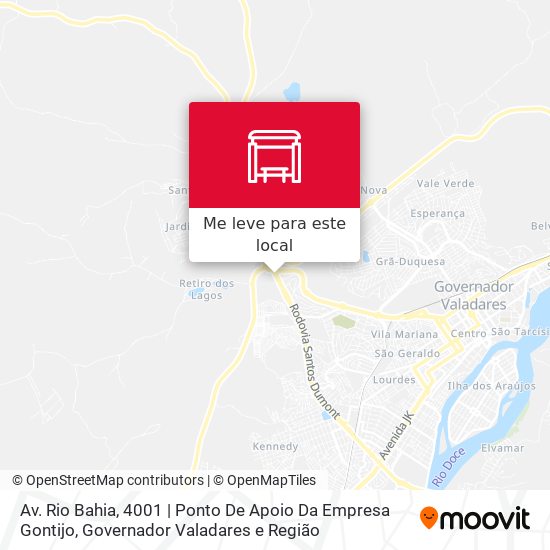 Av. Rio Bahia, 4001 | Ponto De Apoio Da Empresa Gontijo mapa