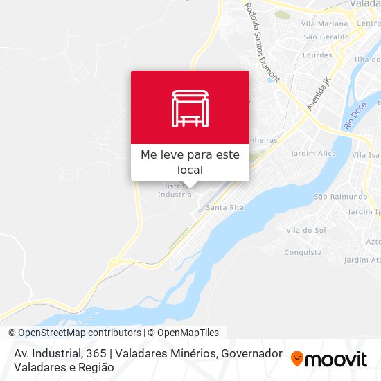 Av. Industrial, 365 | Valadares Minérios mapa