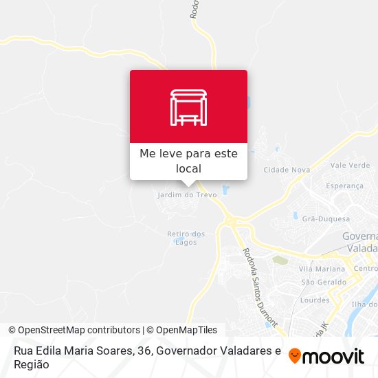 Rua Edila Maria Soares, 36 mapa