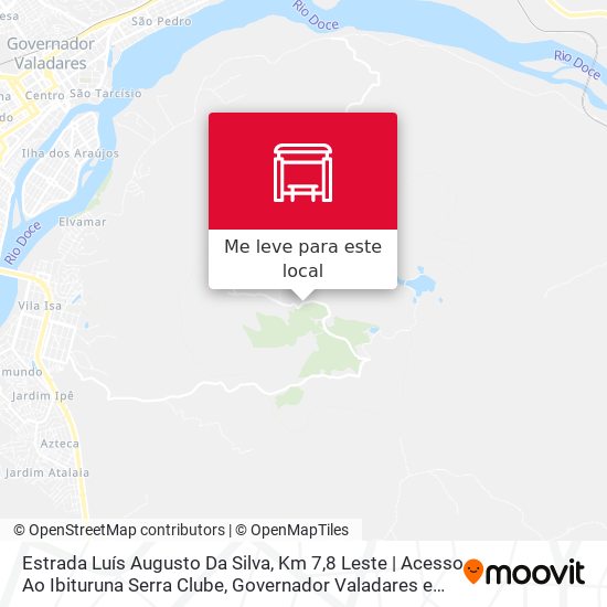Estrada Luís Augusto Da Silva, Km 7,8 Leste | Acesso Ao Ibituruna Serra Clube mapa