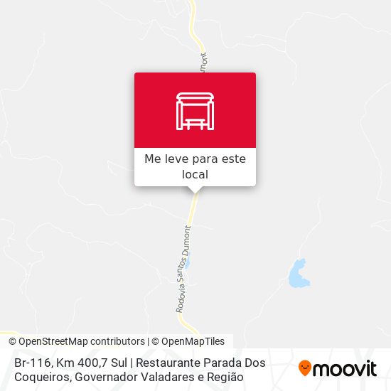 Br-116, Km 400,7 Sul | Restaurante Parada Dos Coqueiros mapa
