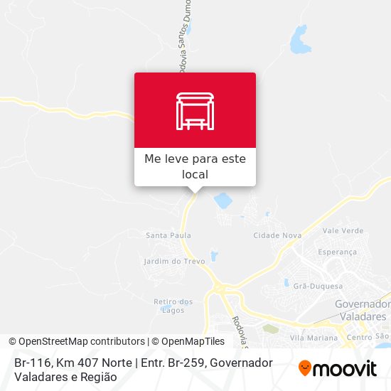 Br-116, Km 407 Norte | Entr. Br-259 mapa