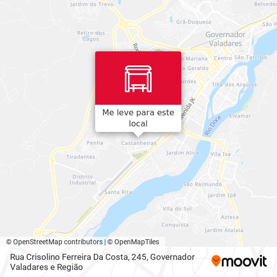 Rua Crisolino Ferreira Da Costa, 245 mapa