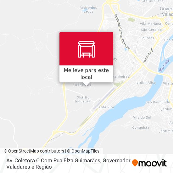 Av. Coletora C Com Rua Elza Guimarães mapa