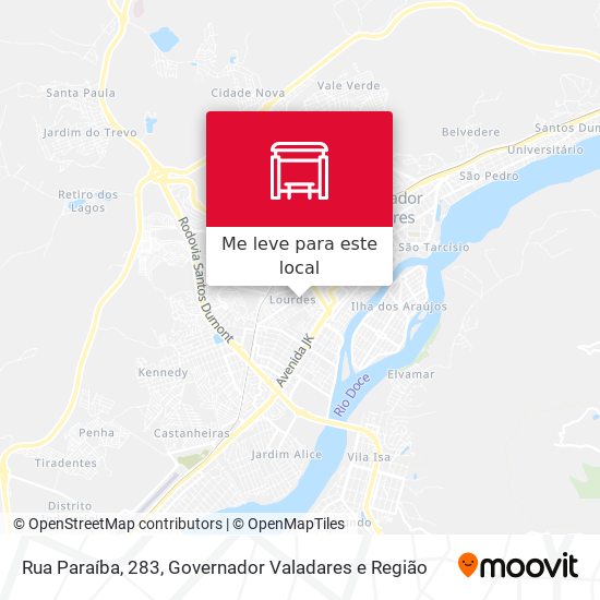 Rua Paraíba, 283 mapa