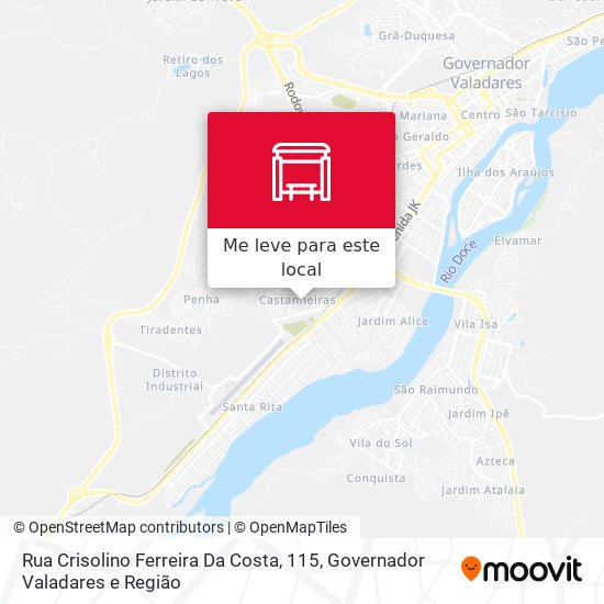 Rua Crisolino Ferreira Da Costa, 115 mapa