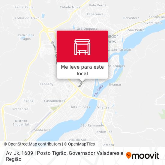 Av. Jk, 1609 | Posto Tigrão mapa