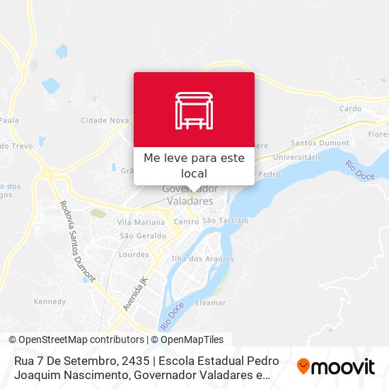 Rua 7 De Setembro, 2435 | Escola Estadual Pedro Joaquim Nascimento mapa