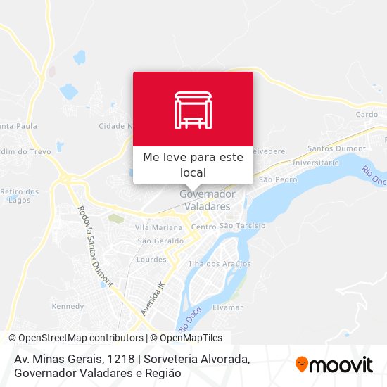 Av. Minas Gerais, 1218 | Sorveteria Alvorada mapa