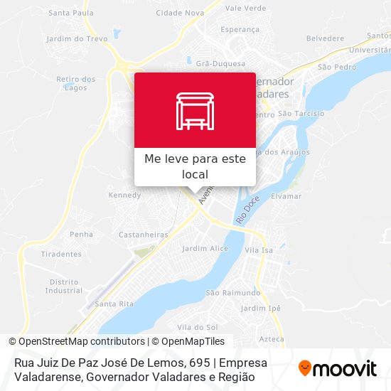 Rua Juiz De Paz José De Lemos, 695 | Empresa Valadarense mapa