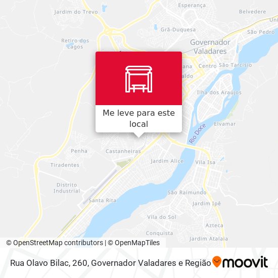 Rua Olavo Bilac, 260 mapa