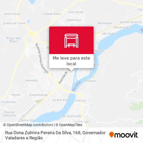 Rua Dona Zulmira Pereira Da Silva, 168 mapa