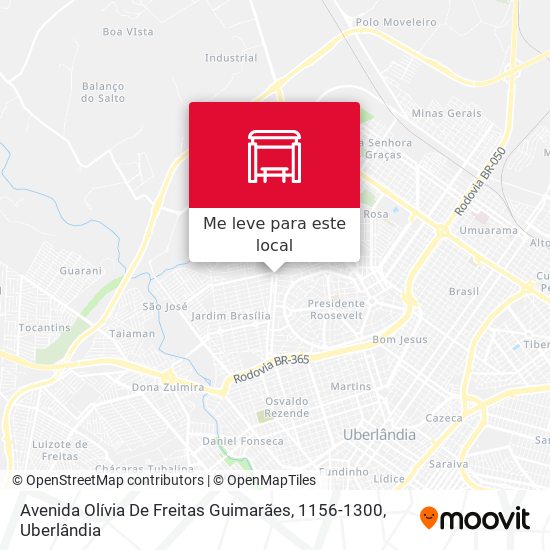 Avenida Olívia De Freitas Guimarães, 1156-1300 mapa