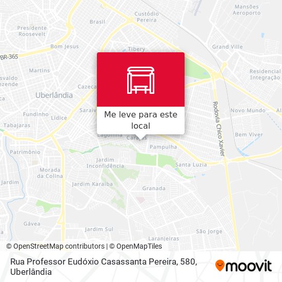 Rua Professor Eudóxio Casassanta Pereira, 580 mapa