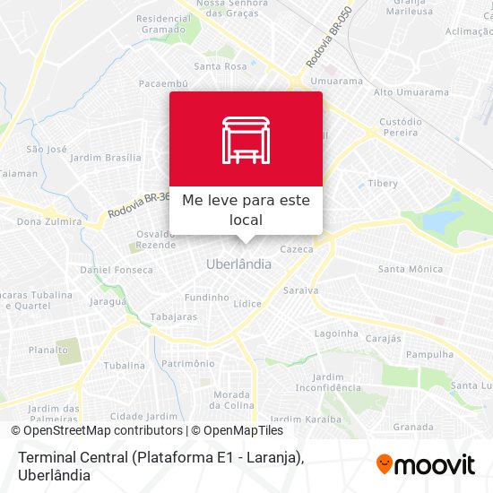 Terminal Central (Plataforma E1 - Laranja) mapa