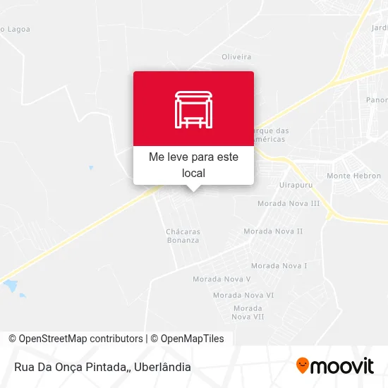 Rua Da Onça Pintada, mapa