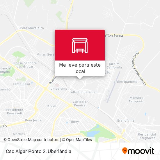 Como chegar até Csc Algar Ponto 2 em Uberlândia de Ônibus?