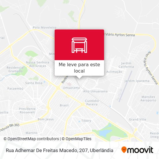 Rua Adhemar De Freitas Macedo, 207 mapa