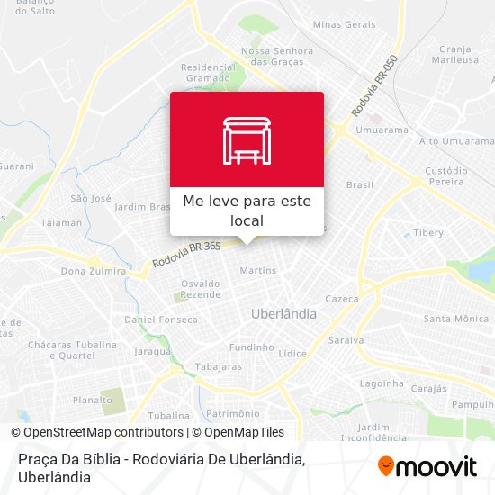 Praça Da Bíblia - Rodoviária De Uberlândia mapa