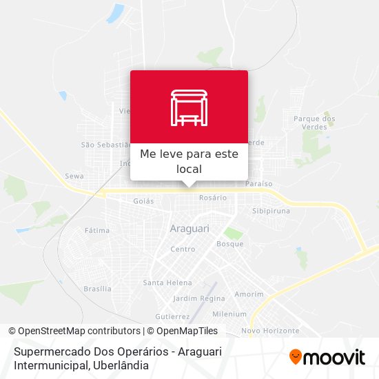 Supermercado Dos Operários - Araguari Intermunicipal mapa