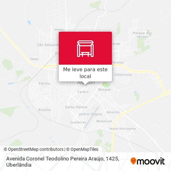 Avenida Coronel Teodolino Pereira Araújo, 1425 mapa