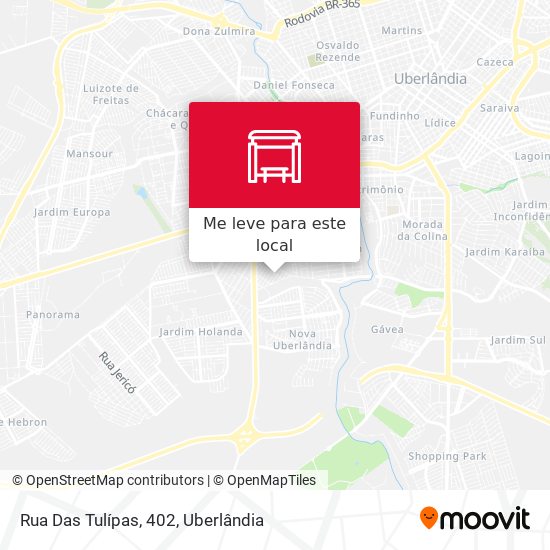 Rua Das Tulípas, 402 mapa