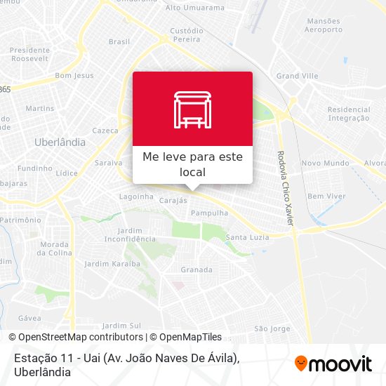 Estação 11 - Uai (Av. João Naves De Ávila) mapa