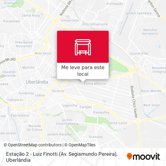 Estação 2 - Luiz Finotti (Av. Segismundo Pereira) mapa