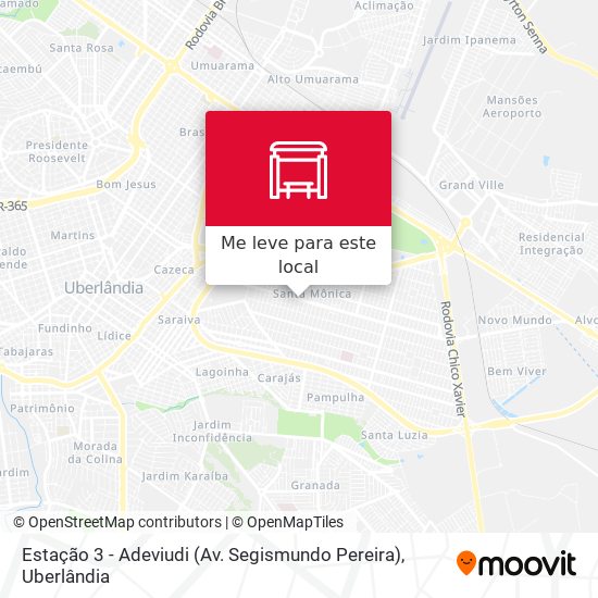 Estação 3 - Adeviudi (Av. Segismundo Pereira) mapa