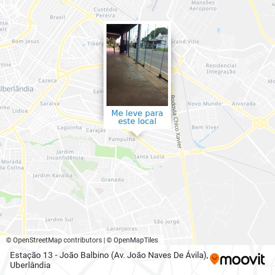 Estação 13 - João Balbino (Av. João Naves De Ávila) mapa