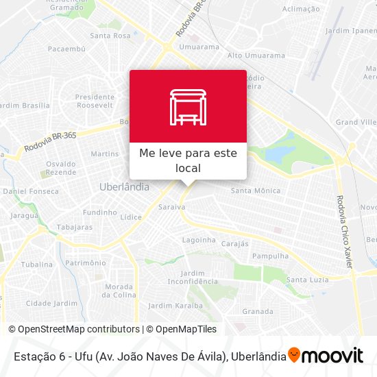 Estação 6 - Ufu (Av. João Naves De Ávila) mapa
