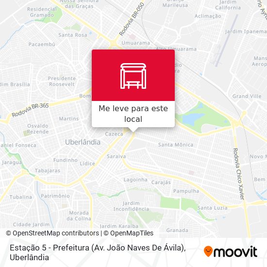 Estação 5 - Prefeitura (Av. João Naves De Ávila) mapa