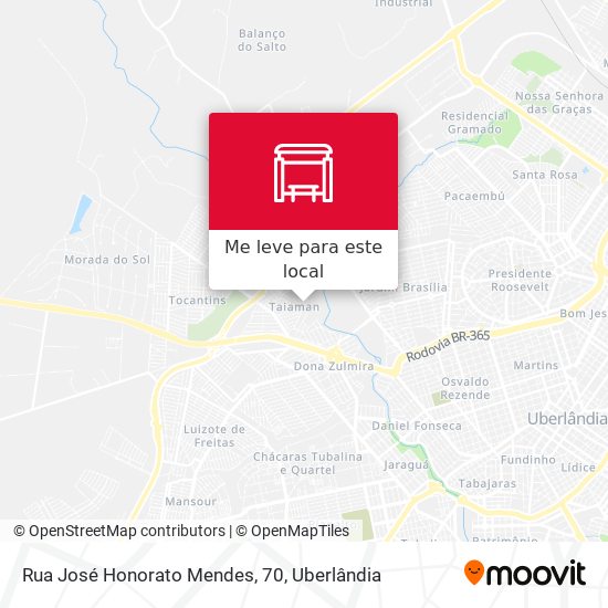 Rua José Honorato Mendes, 70 mapa