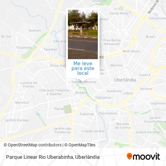 Parque Linear Rio Uberabinha mapa