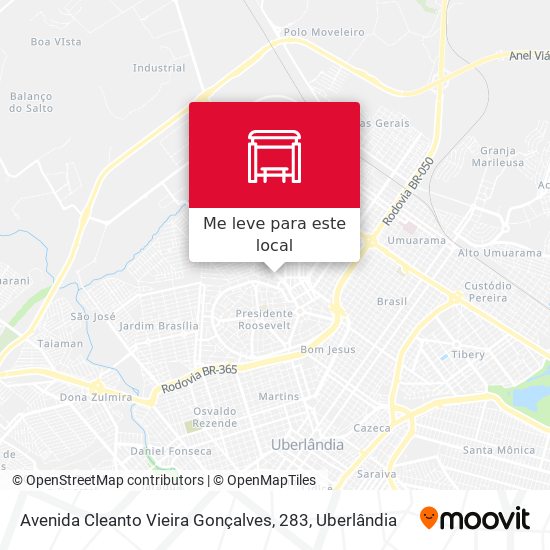 Avenida Cleanto Vieira Gonçalves, 283 mapa