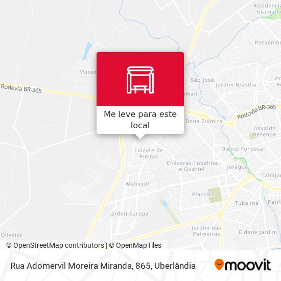 Rua Adomervil Moreira Miranda, 865 mapa